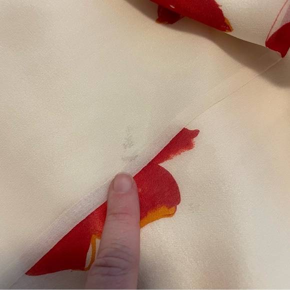 Vintage Anne Crimmins Silk Floral Print Dress with Scarf Cream Size 14 - 16 - Picture 17 of 17